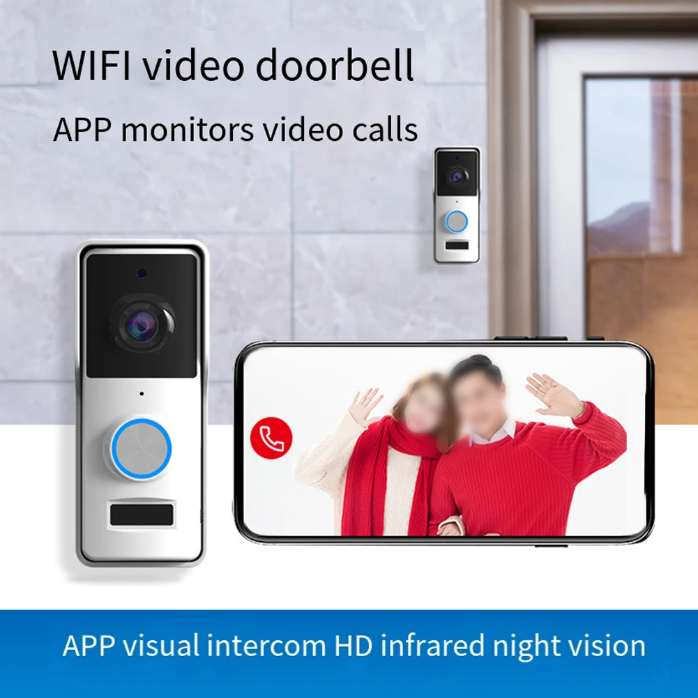 Security Bell Doorbell High Volume IP65 Waterproof Unlimited Cloud Storage White High Quality Practical Brand New