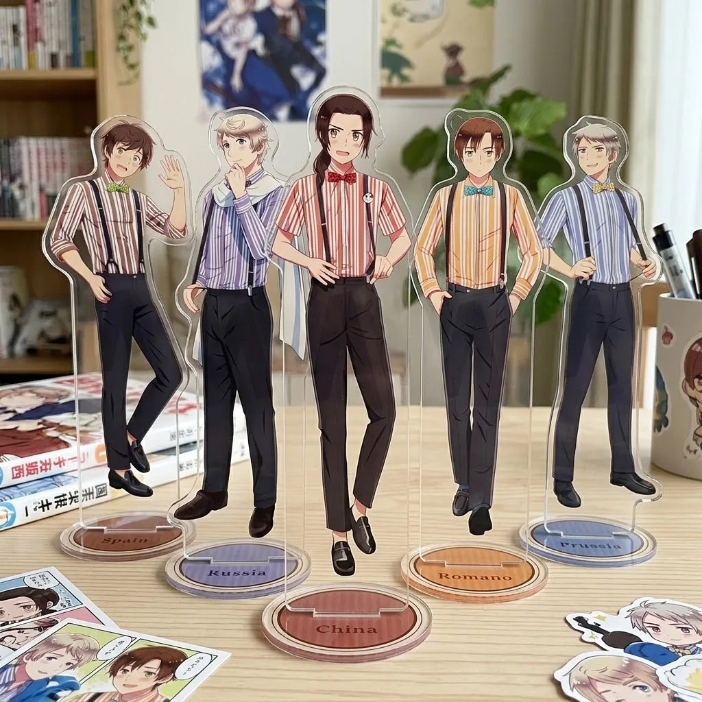 Hot Anime Hetalia World★Stars Acrylic Stand Figure Desktop Decoration Collectible Ornament Character Model Gift Keychain