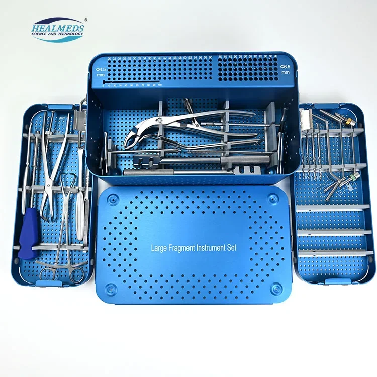 

HEALMEDS AO Trauma Orthope Surgical Basic Surgerybone Holder Hook Lower Limb Large Fragment Instruments Set