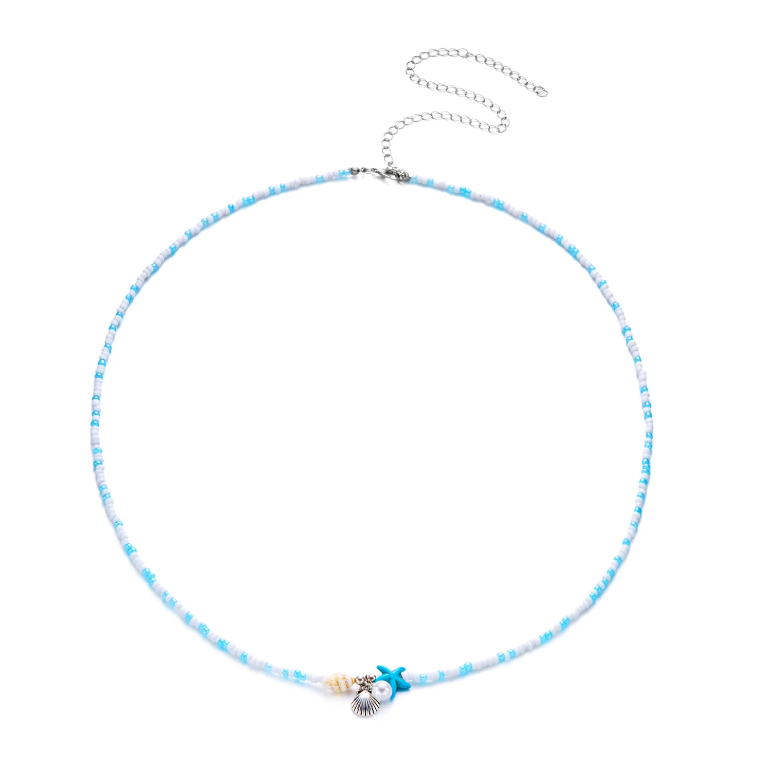 البوهيمي نمط نجم البحر قذيفة محارة الأرز حبة الخصر سلسلة الصيف عطلة الشاطئ الأرز حبة الجسم سلسلة