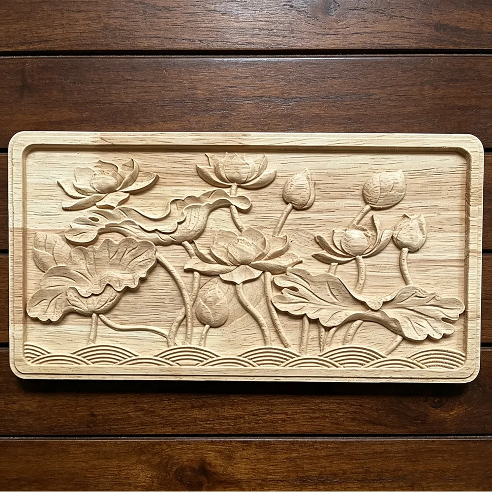

European Carved Unpainted Retro Wooden Mouldings Wood Applique Wood Decal Long Rubber Wooden Furniture Walls Home Decoration