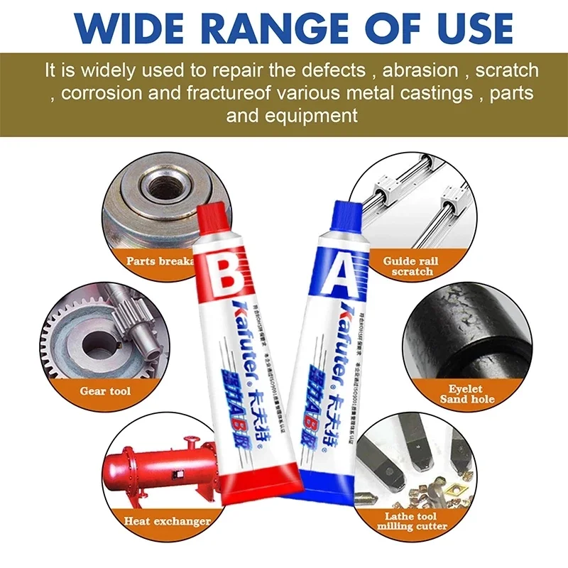 AB Casting Repair Glue High Temperature Resistant Liquid Metal Welding Filler Metal Repair Glue for Metal Casting Defect