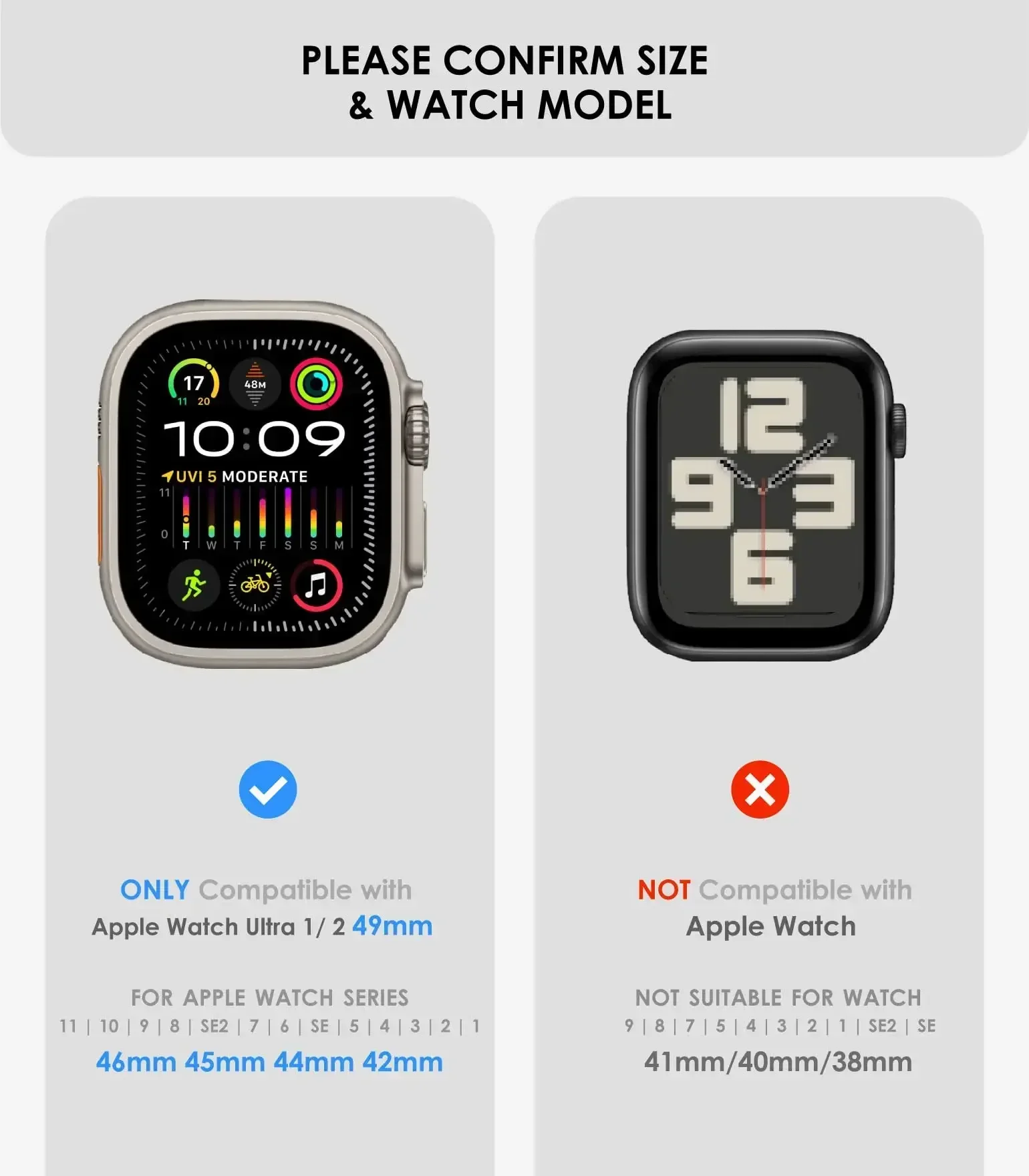 Aulumu A11 v2 for Men Mag Buckle Slim Band Designed for Apple Watch Ultra 3/2/1 Series 11/10/9/8/SE2/7/6/SE/5/4[46mm/45mm/44mm]
