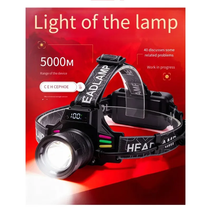 n96rアルミ合金製ledヘッドランプ、高ルーメン、充電式、キャンプ、探検、狩猟に最適