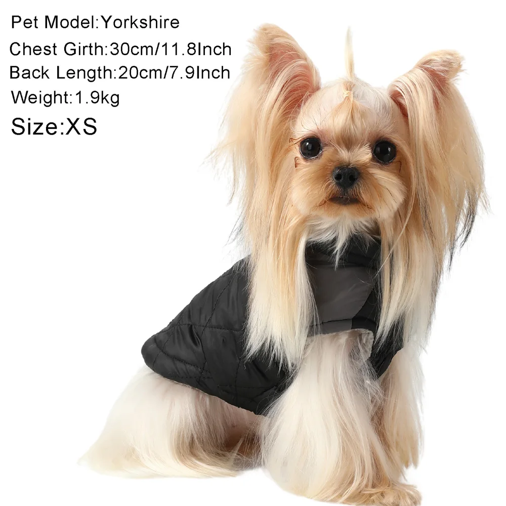 Dog Cozy Clothes Vest For Small Medium Dogs Cats Puppy Kitten Winter Warm Reflective Jacket Coat Chihuahua Yorkshire Costumes