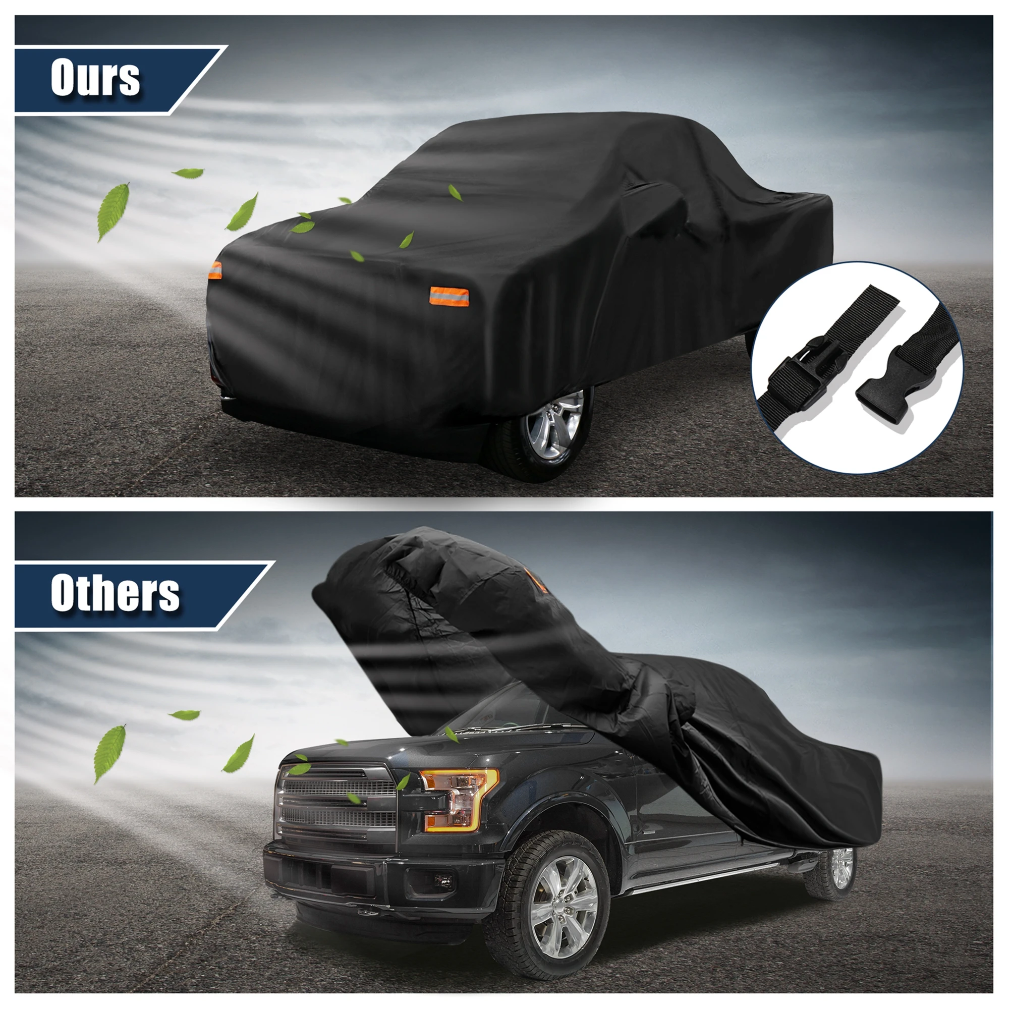 

Motoforti Pickup Truck Cover for Ford F150 Regular Cab Pickup 2 Door 8 Feet Bed 04-21 Sun Rain Dust Wind Protection