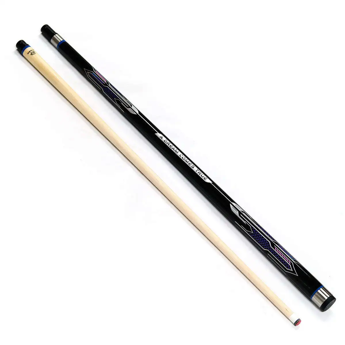 

High Quality 1/2-pc Uni-lock Joint 13mm Tip Canadian Maple Wood 58" Billiard Pool Cue