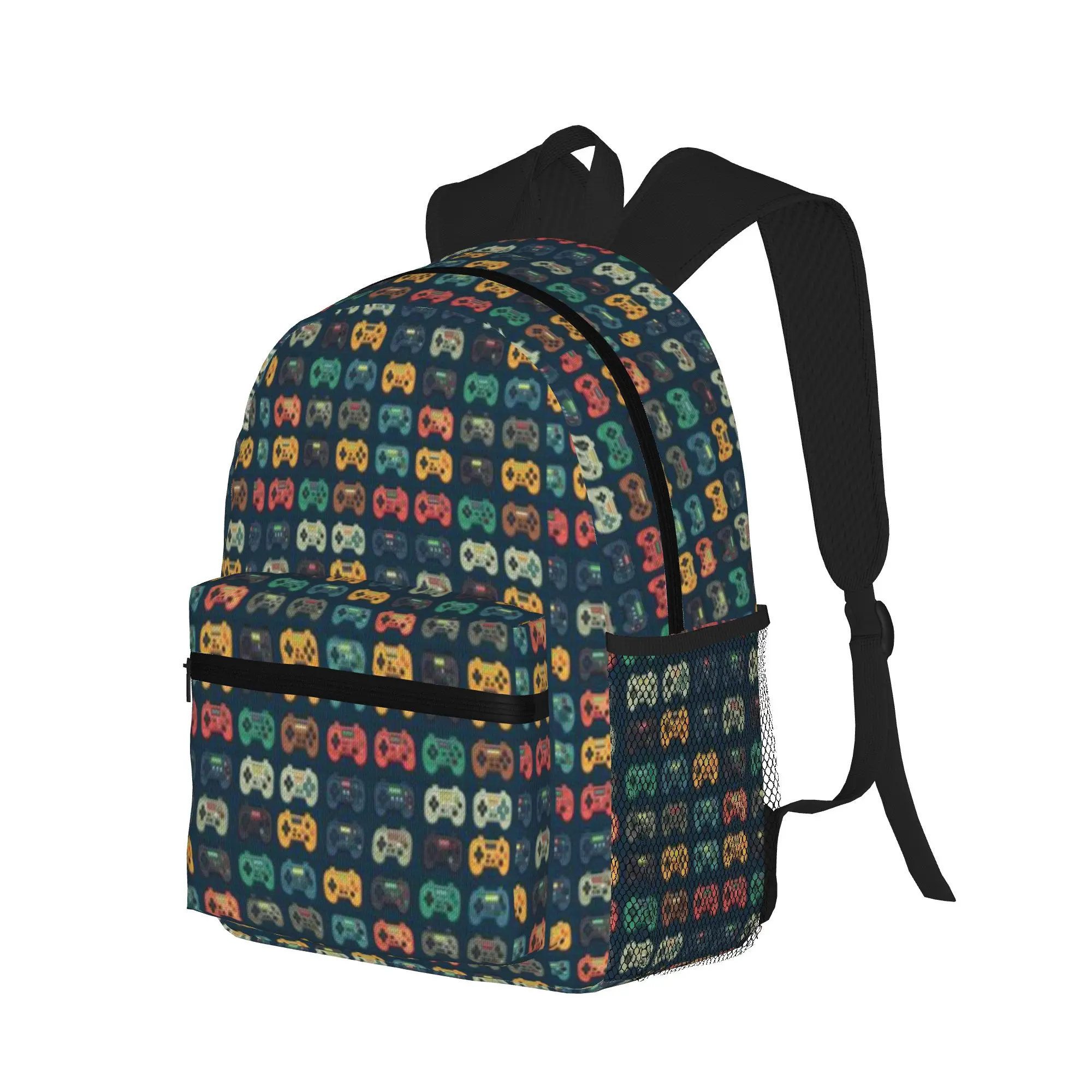 Video Game Controllers Pattern for Gamers  Casual Backpack for Students and Adults Bags