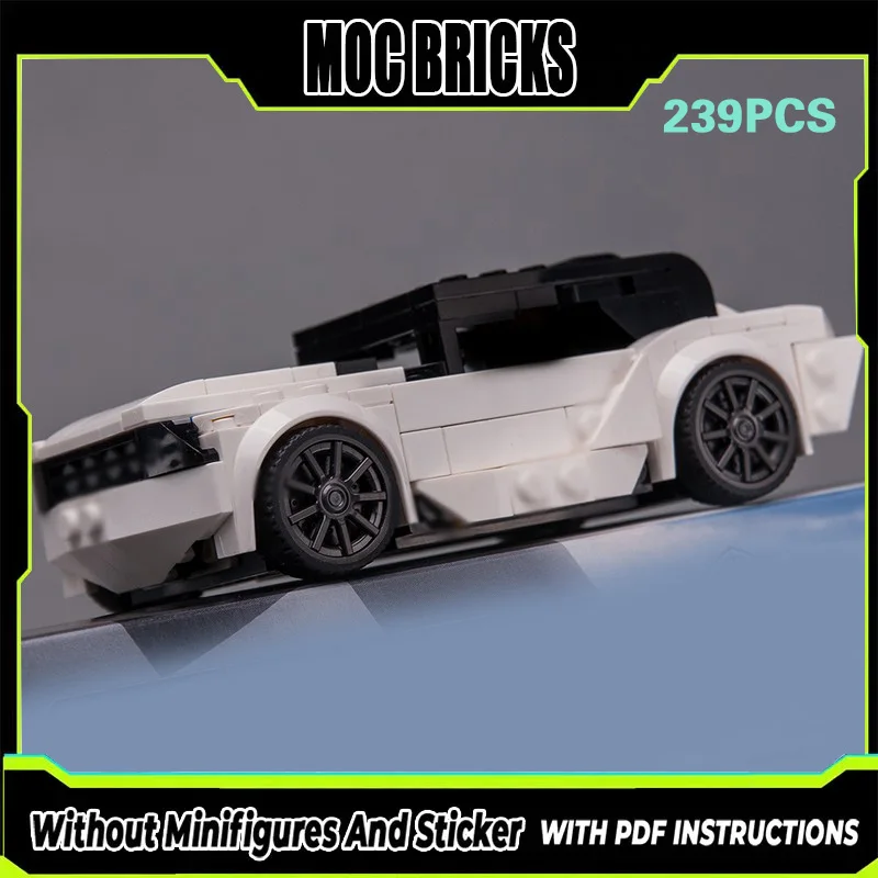 

Модель гоночного автомобиля MOC: Конструктор из строительных блоков, современный модульный мускулистый автомобиль, технологичный подарок, набор для сборки, детские игрушки для праздников