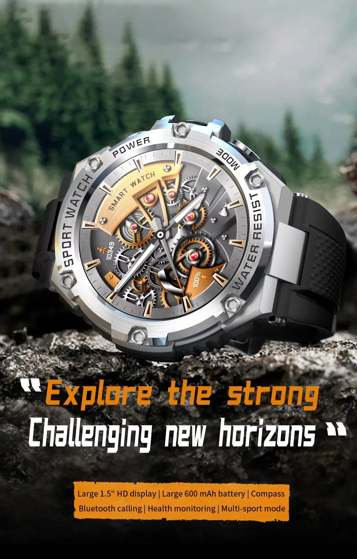 Outdoor sports watches Man arrival Multi-function BT Calling Business Smart Watch Multi-Sport Mode Relojes T88 Smart watch