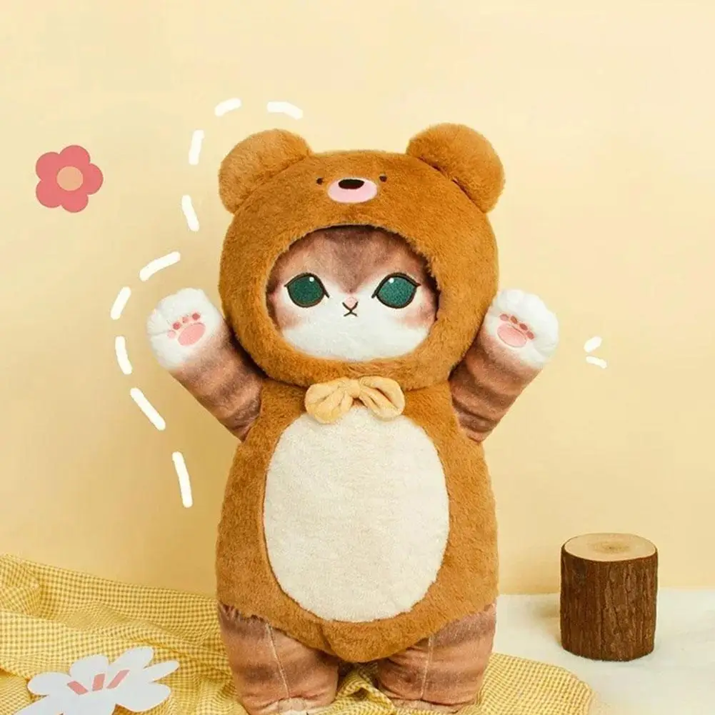 Muñeco de peluche Kawaii de pez transformador, gato, bebé, tiburón, 25cm, Animal de peluche, decoración bonita para el hogar, adornos, regalo para novia