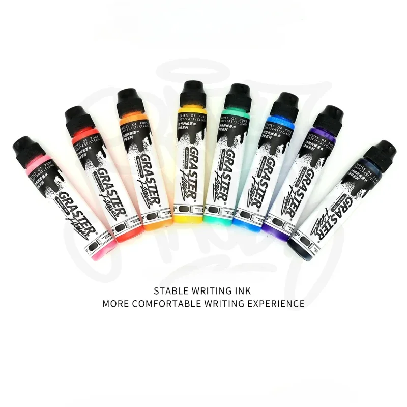 18 Color 10mm Round Head Water-based Acrylic Flowing Pen with Ink Added Student Art DIy Graffiti Waterproof Marker Pen