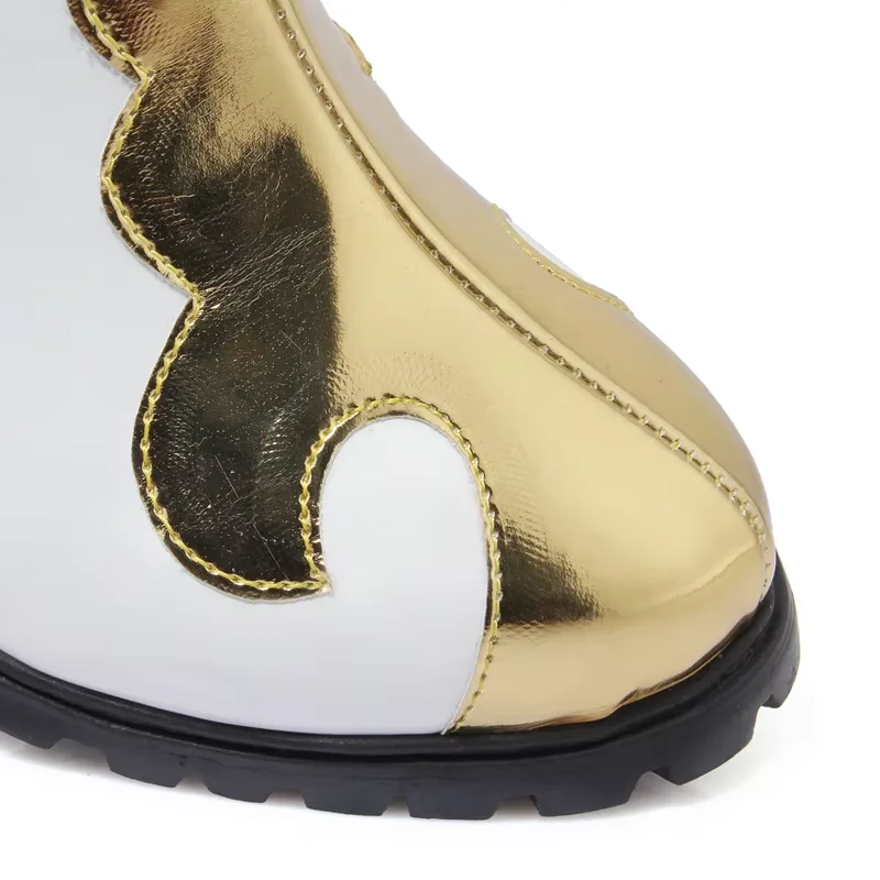 أحذية منغولية بيضاء من البولي يوريثان للنساء أحذية الرقص للمهرجان الوطني الصيني ملحقات الأداء العرقي للأقليات