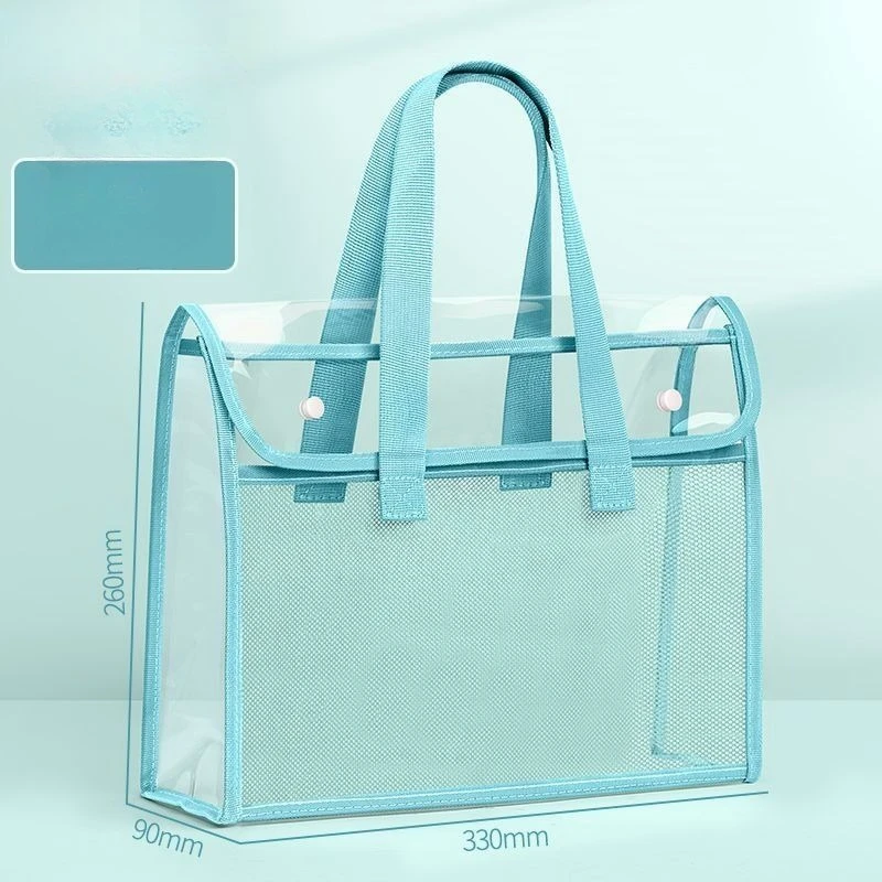 A4 PVC Wasserdichte Studententasche Handheld Prüfung Datei Organizer Mode Buch Aufbewahrungstasche