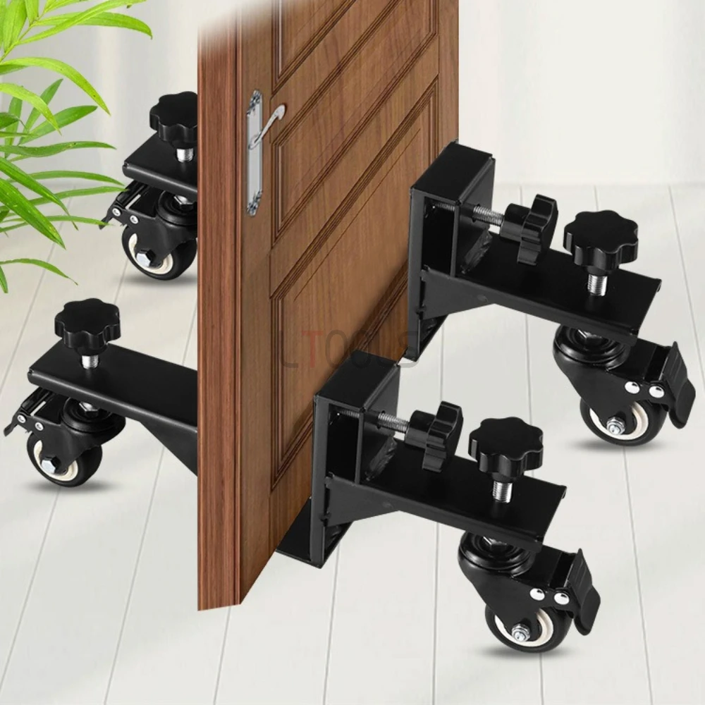 

Дверная панель, ручка транспортной тележки, регулируемый транспортировочный ролик, кронштейн, удобная установка мобильных инструментов, 1 шт.