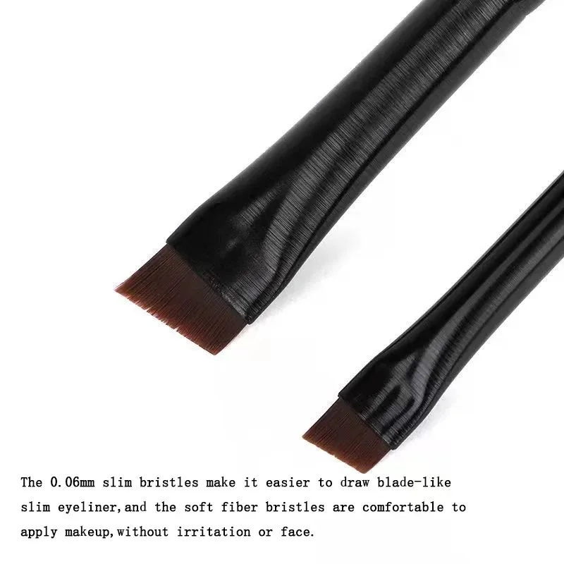 1/2/5/6/10Pcs Neue Klinge Make-Up Pinsel Abgewinkelt Dünne Augenbraue Pinsel Flache feine Eyeliner Pinsel Professionelle Liner Schönheit Bilden Werkzeug