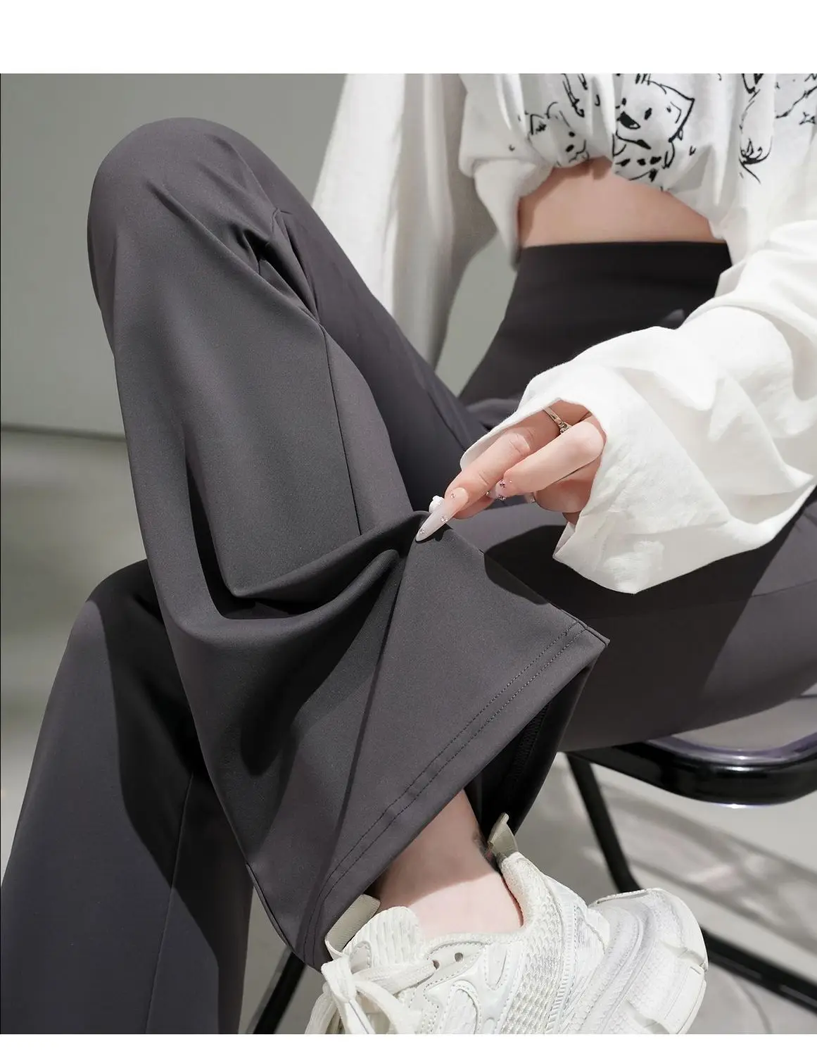Stretchy Silky-Smooth Women Slimming Versatile Leg-Lengthening, High-Waisted, Butt-Lifting, Casual Pants Flowing Drape