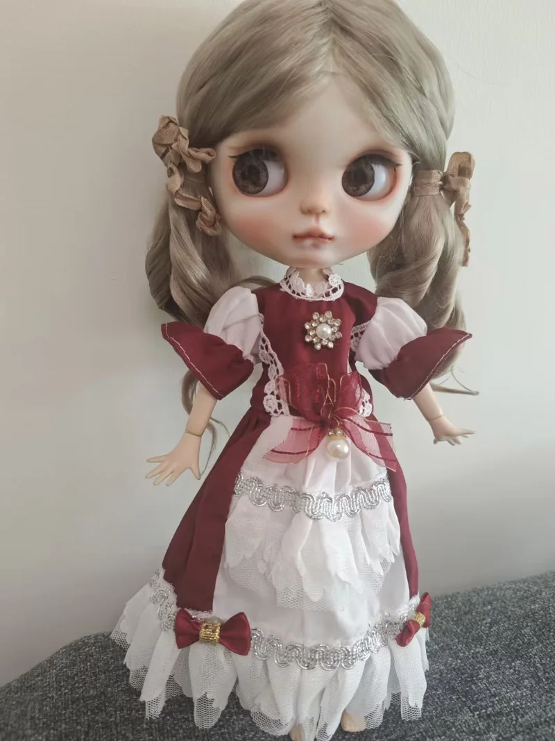 1pcs 2025 palace style Blythe/landoudou one-piece dress (Fit for Lulu,ymy24,Ob22,24,26,zone, Jenny)