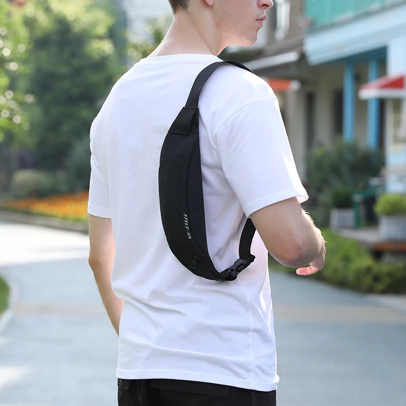 Heroic Knight جودة عالية الخصر حزمة رجل عادية في الهواء الطلق السفر عبر حقيبة كتف موضة الرياضة حقيبة صدر للرجال مقاوم للماء حزمة مراوح