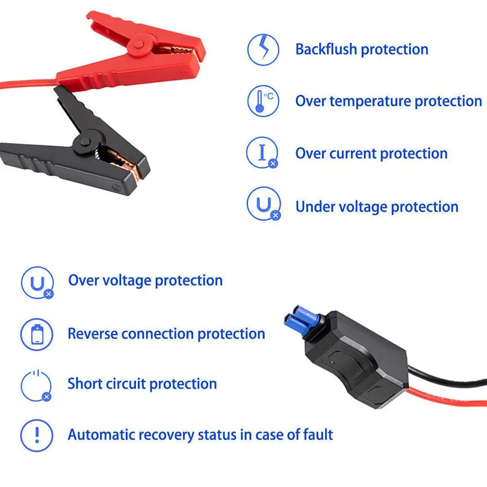 Car Emergency Battery Jump Cable With EC5 Starting Clip For Emergency Power Trucks Car Connector Jumper Starter Alligator Clip