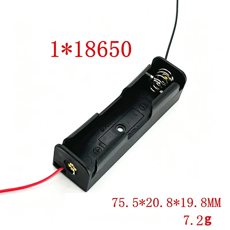 Plastic 3.7V 18650 Battery Storage Box Case 1 2 3 4 Slot DIY Batteries Clip Holder Container With Wire Lead For Low Current