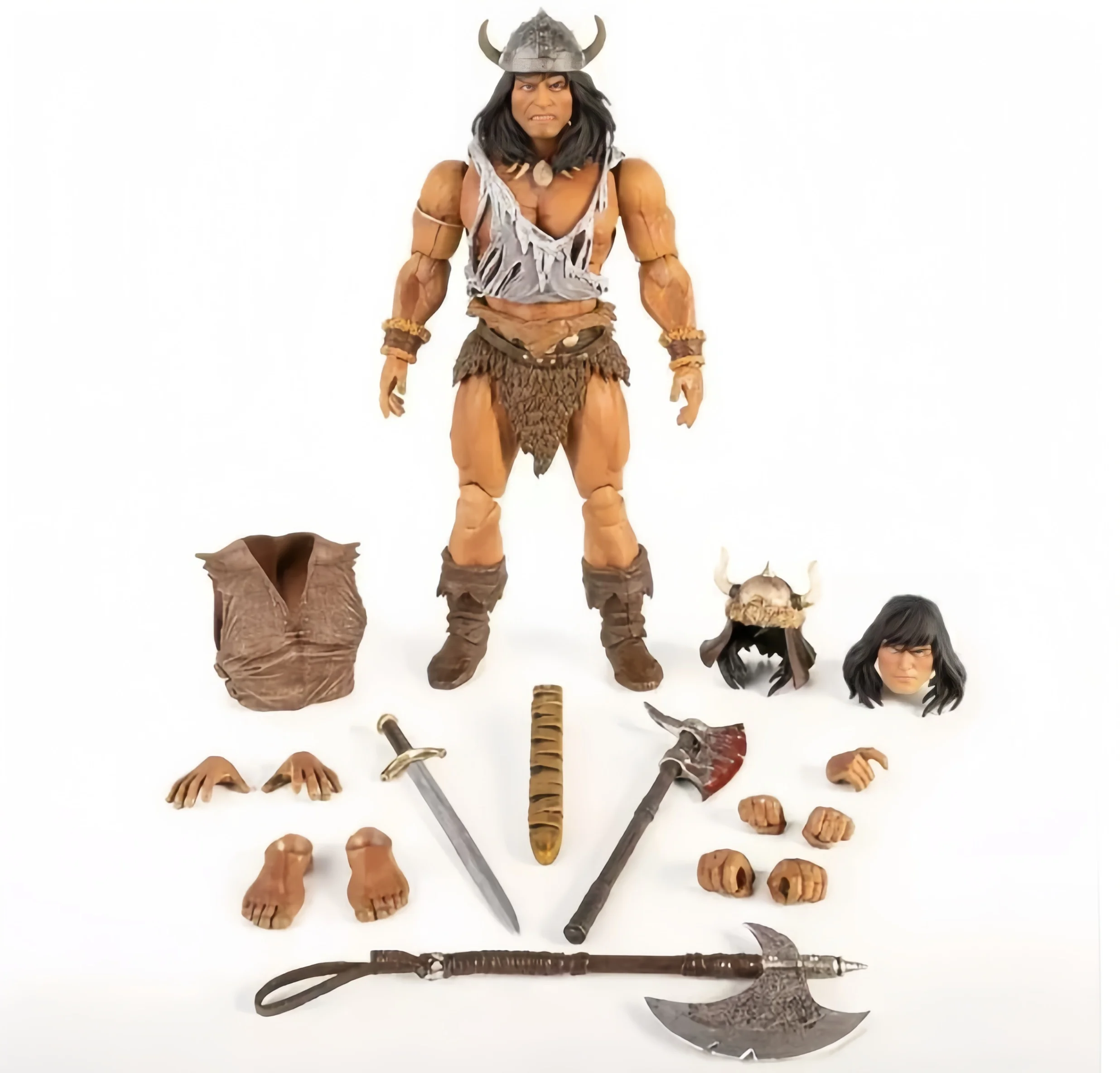 

New Conan The Barbarian Action Figure One Twelfth Scale Articulated Collectible Battle Of Black Stone For Collectors In Stock