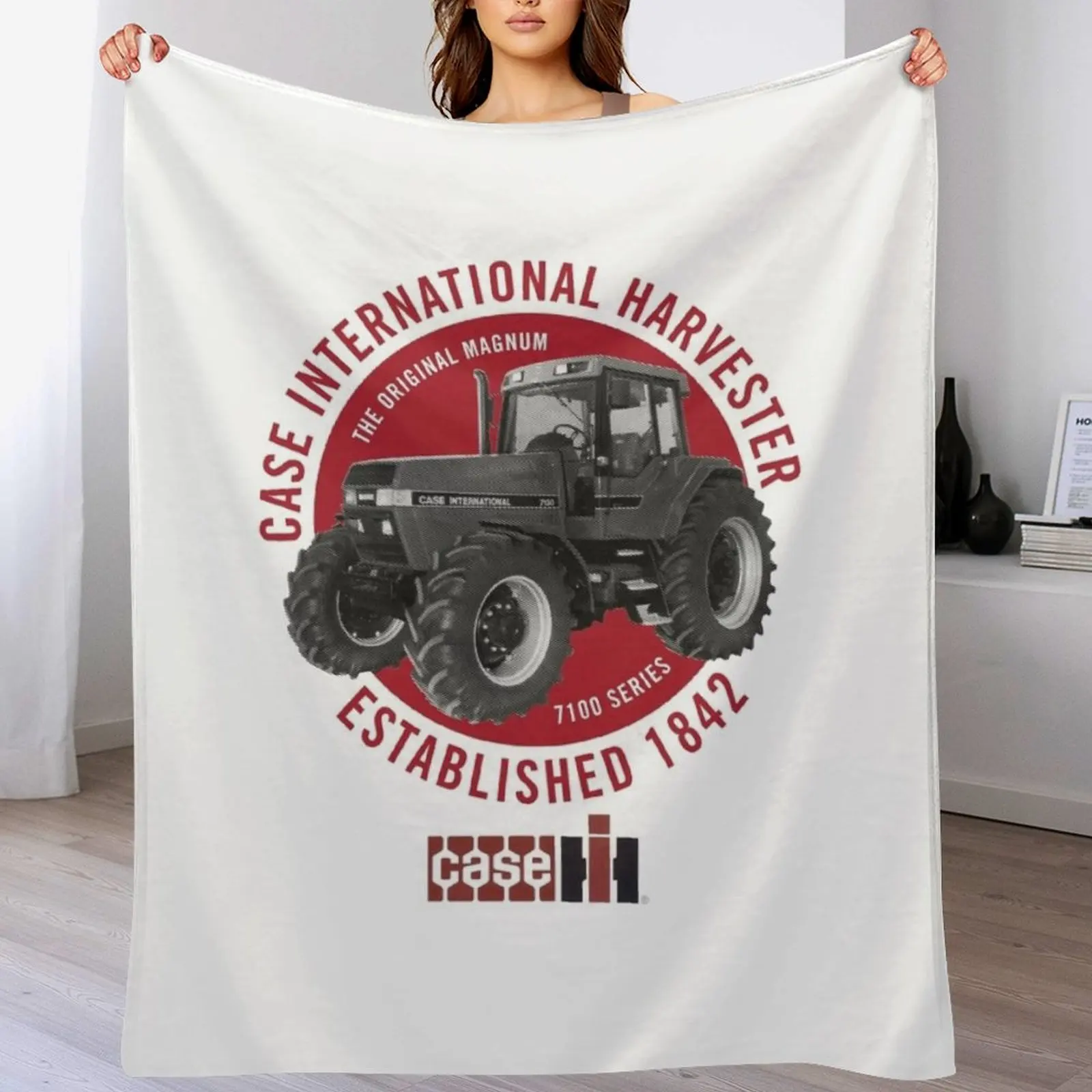 

IH Tractor Throw Blanket Decorative Sofa Beach Bed Fashionable For Baby Blankets