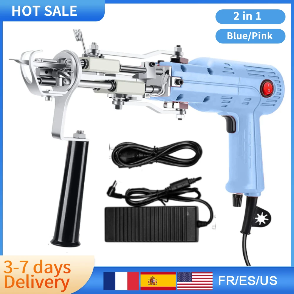 Tufting Gun em Rug Gun Cut Pile e Loop Pile Electric Carpet Rug Gun Máquina Fabricante de Tapetes com Velocidade Ajustável para Iniciantes