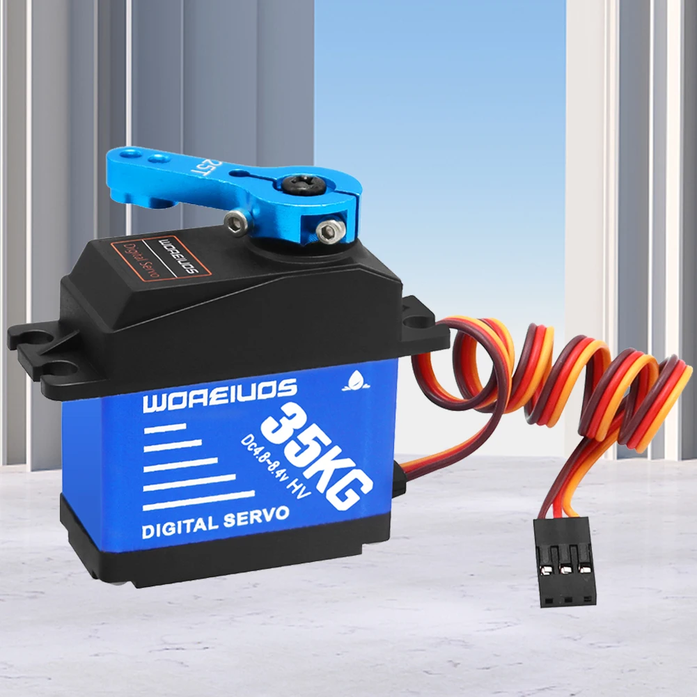 

35 кг RC модель цифрового сервопривода с высоким крутящим моментом IP66 водонепроницаемый цифровой сервопривод рулевого механизма с комплектами рычагов для 1/10 1/8 RC автомобиля робот лодка