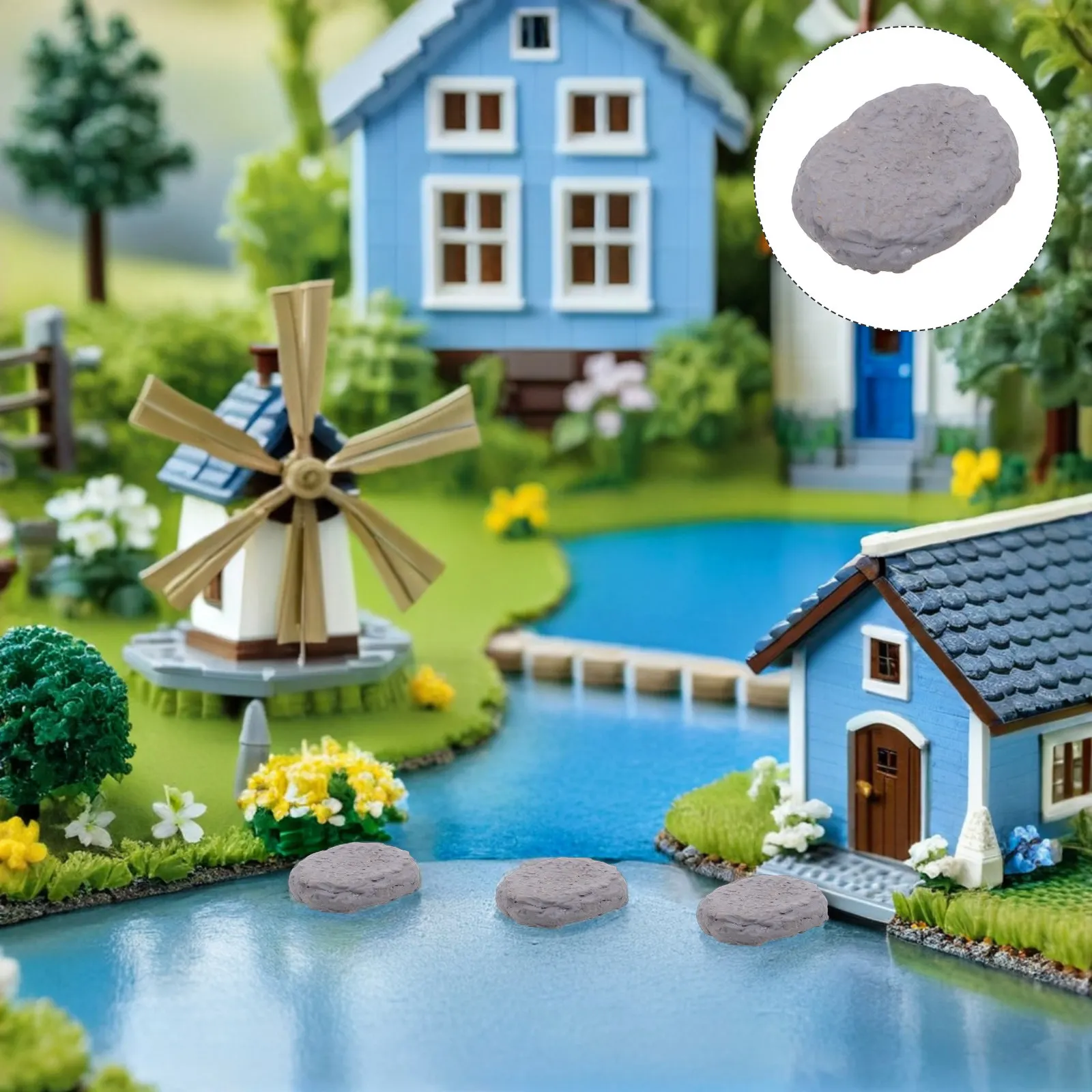 

20 шт. миниатюрных декоративных камней из смолы для микроландшафта, 2,5 см, аксессуары для сказочного сада, бонсай, террариума, для улицы