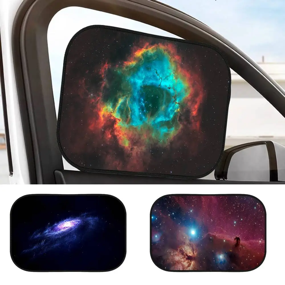 

Nebula Space Milky Way Window Sun Shade Windscreen Sunshade UV Protection Auto Sun Visor Car Window Electrostatic Film