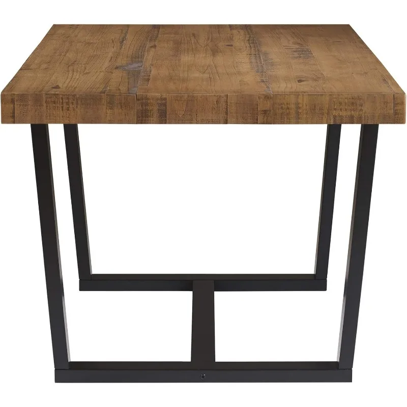 Andre Modern Solid Wood Dining Table, 52 Inch, Rustic Oak，Home & Kitchen›Furniture›Dining Room Furniture›Tables