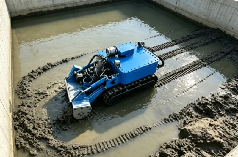 River Lake Silt Removal Robot Tracked Underwater Dredging Machine For Water Conservancy Sediment Sand Desilting Work