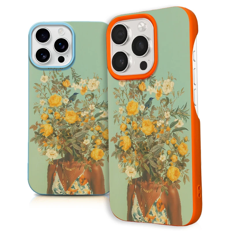 

Floral Phone Case for iPhone 16 15 14 13 12 11 Plus Pro Max Artistic Stylish Protective Slim Case