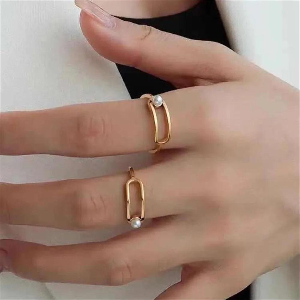 

DIY Pearl Ring Gadgets S925 Sterling Silver Ring Empty Holder Gold Silver Ring Silver Holder Fit 4-5mm Beads Z094