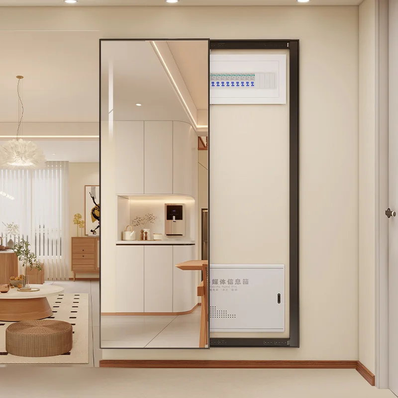 

Full-length mirror blocking meter box full-length mirror household hidden push-pull full-length mirror home fitting mirror