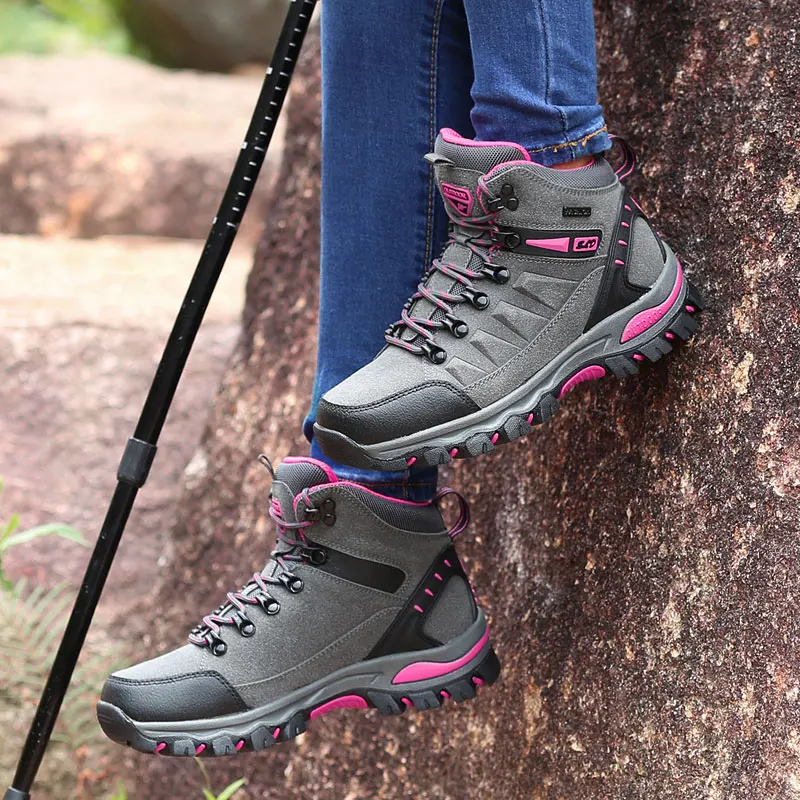 Women Boots Waterproof hiking boots for women 2023 Women's safety work shoes Non Slip Ankle Boots botas de trabajo para mujeres