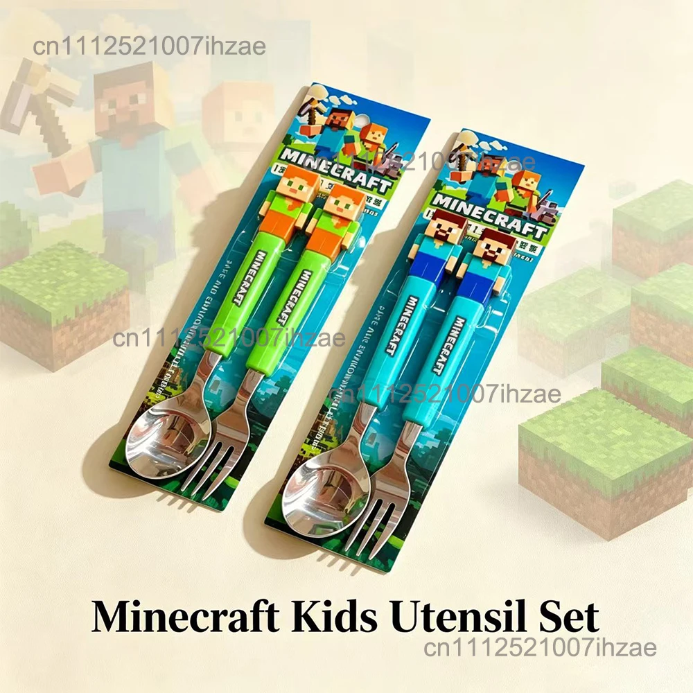 Neues Design Spiel-Zubehör Löffel-Gabel-Set Puppen-Griff Besteck ABS-Material Griff Edelstahl Neuartiges Besteck-Kombination – Detail 1