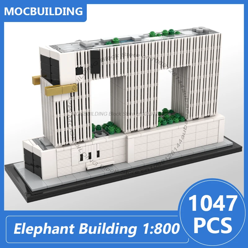 Olifant Gebouw 1:800 Schaal Architectuur Display Model MOC Blokken Diy Monteren Bricks Collectie Creatief Speelgoed Geschenken 1047PCS