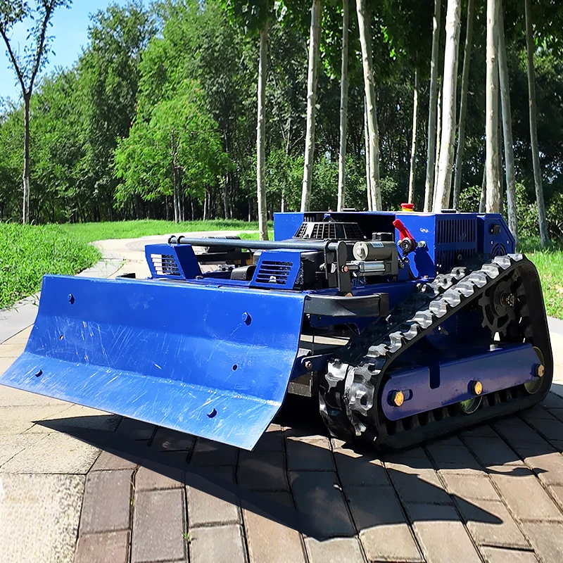 Customized Hot-selling Remote-controlled Tracked Lawn Mower - Self-propelled With Snow Shovel For Garden Dry Grass Clearing view 3