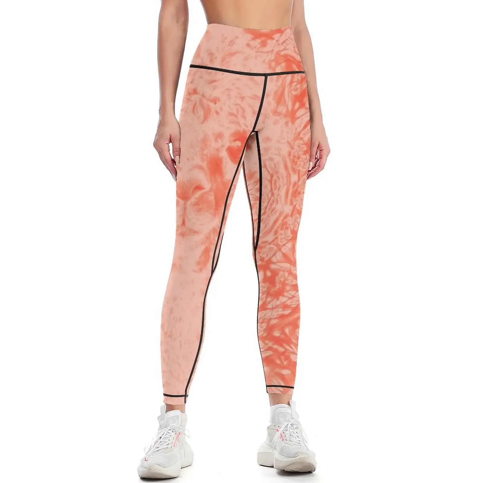 

Ghostly alpaca and mandala in Fiesta Red Leggings Clothing fitness sport legging legging pants raises butt Womens Leggings
