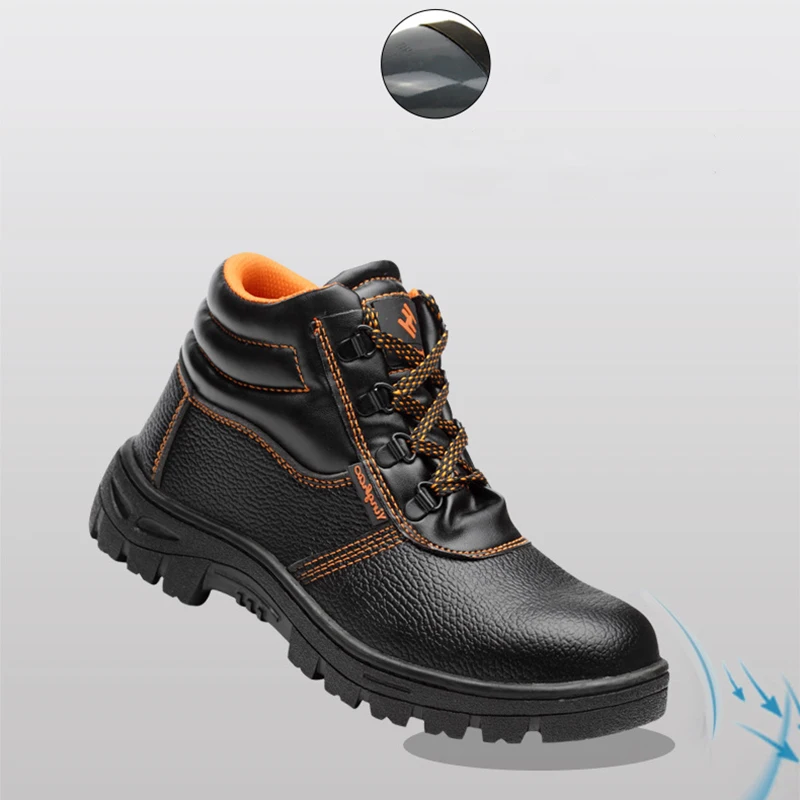 Work Safety Shoes Men Anti-smash Indestructible Shoes Anti-puncture Work Sneakers Steel Toe Shoes Light Comfort Security Boots