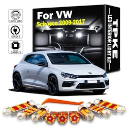 TPKE 11Pcs For VW Volkswagen Scirocco R 2009 2012 2013 2014 2015 2016 2017 LED Interior Map Dome Light Trunk Footwell Bulb Kit