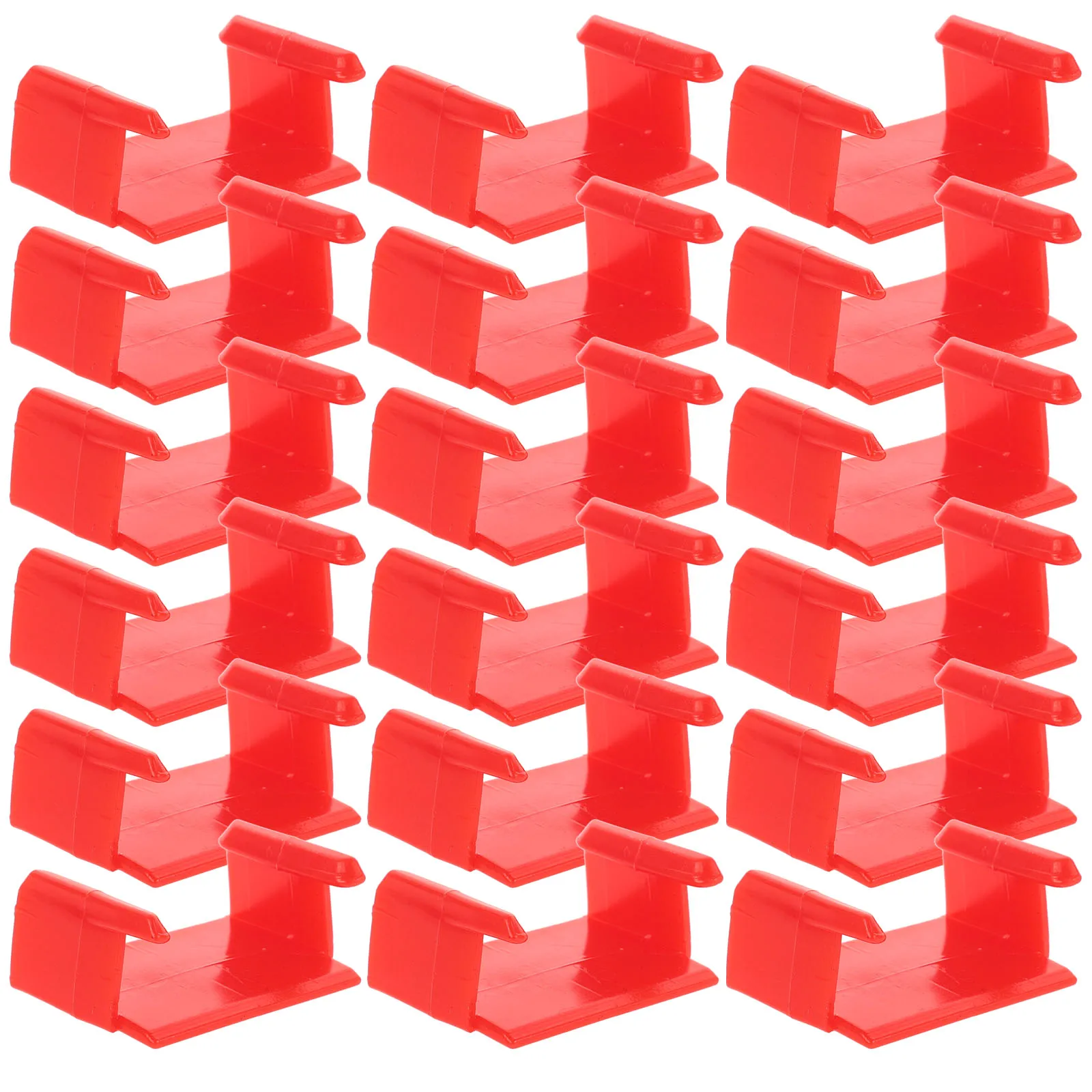 20Pcs Red Plastic Train Track Clips Durable Railway Fasteners Expandable Train Set Accessories for Kids Playtime