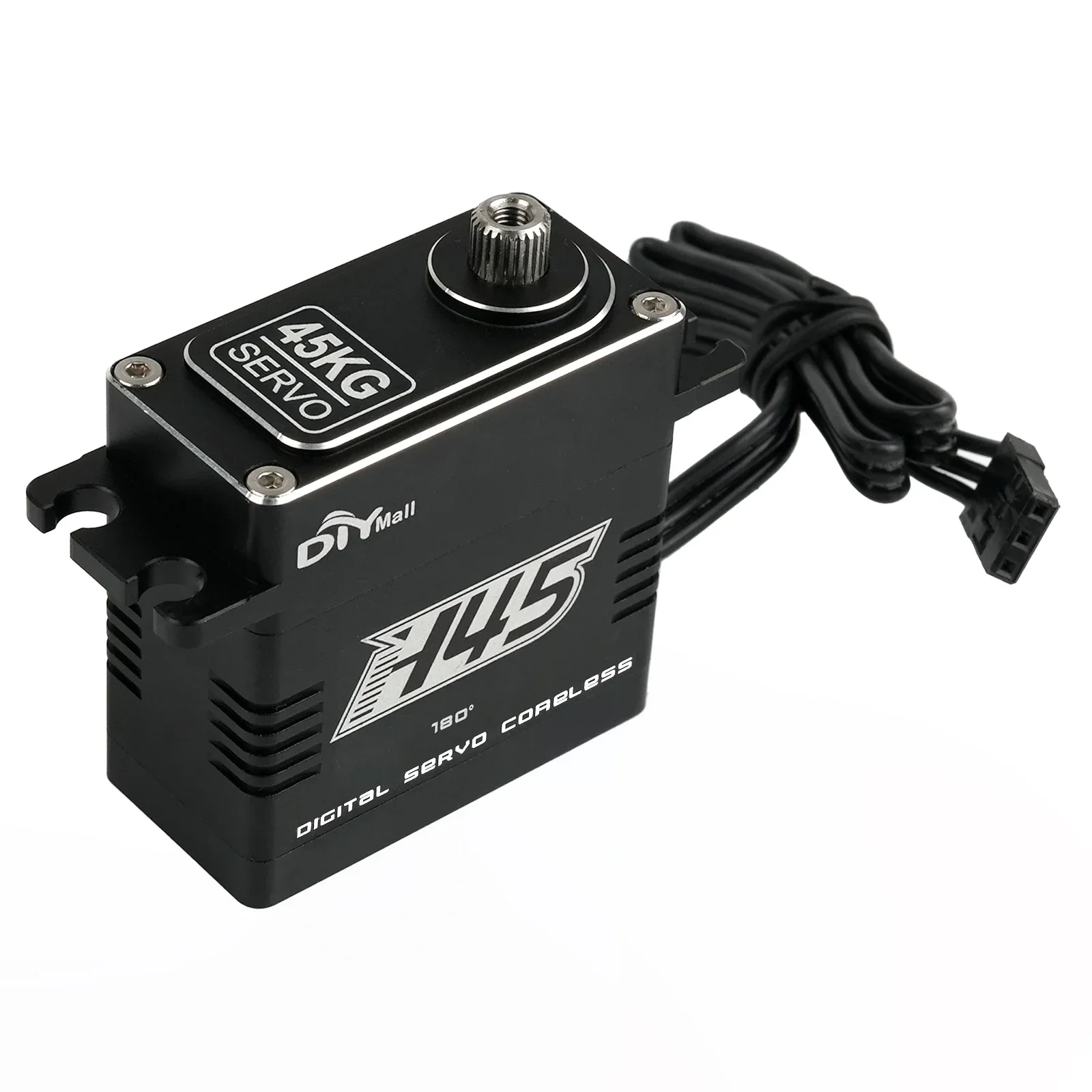 Servo HV digitale impermeabile da 45 kg 180/270/360 °   Ingranaggio in metallo con custodia in alluminio per robot per barche per auto RC fai da te