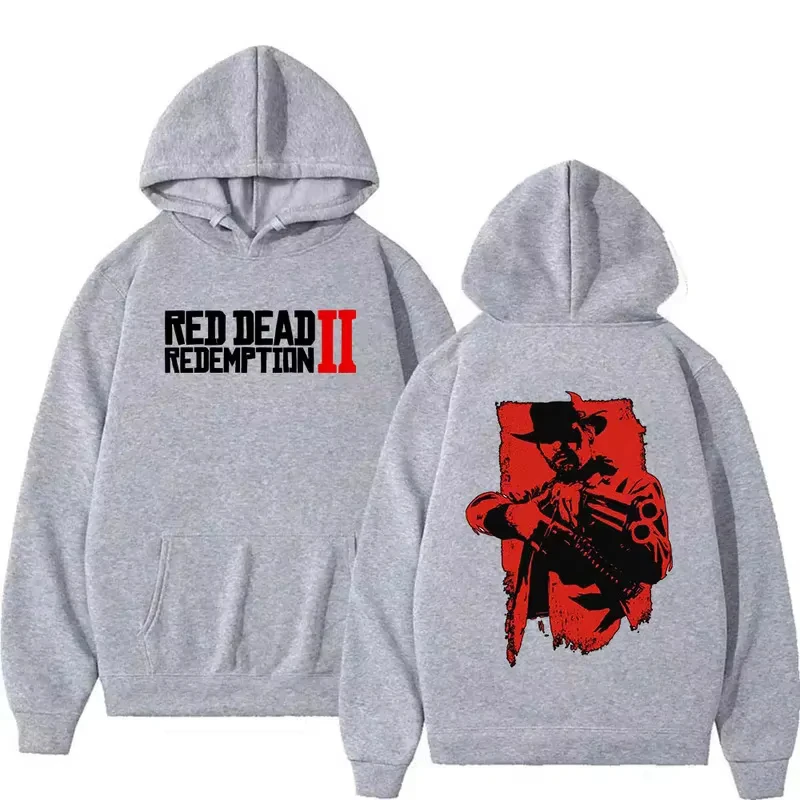 Unisex Herren Warm Loose Fashion Retro Gothic Sport Freizeit Hoodie Herbst und Winter New Red Death Knight 2 Arthur Morgan