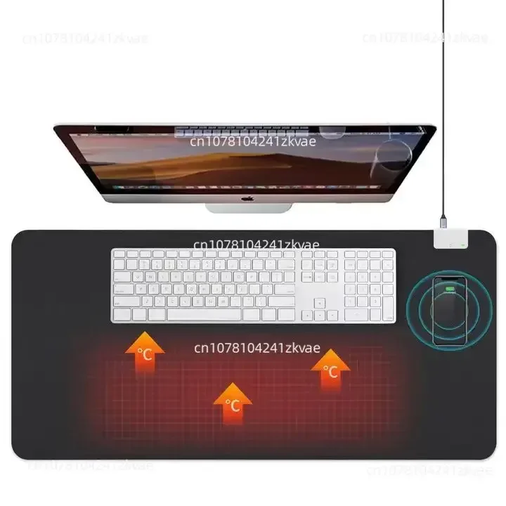 Multi-functional Heated Warm Writing Mouse Pad Wireless Charger Qi Wireless Charging Desk Notebook Keyboard Pads