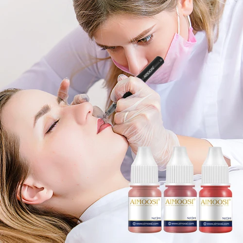 Imagen 2 del producto AIMOOSI tintas para labios pigmentos de maquillaje permanente ceja tinta de Microblading profesional belleza salud suministros de tinta para tatuaje 3ml
