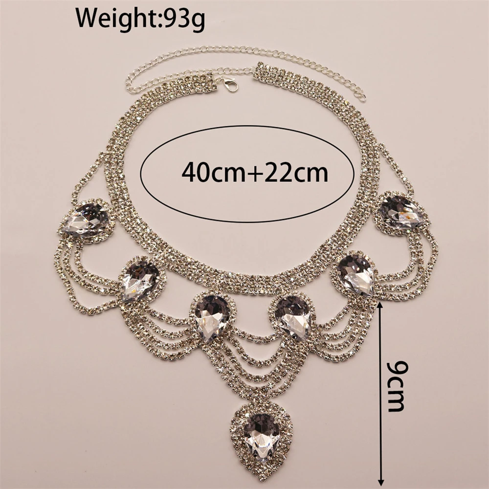 Fashionable Banquet Elegant White Hollow Crystal Women's Multi story Party 2024 New Water Diamond Ball Wedding Accessories