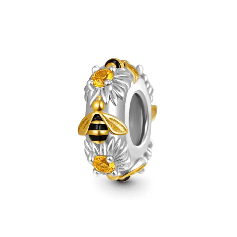 European 925 sterling silver exquisite luminous bee honey pot bead decoration Diy Fit original bracelet necklace women's jewelry view 5